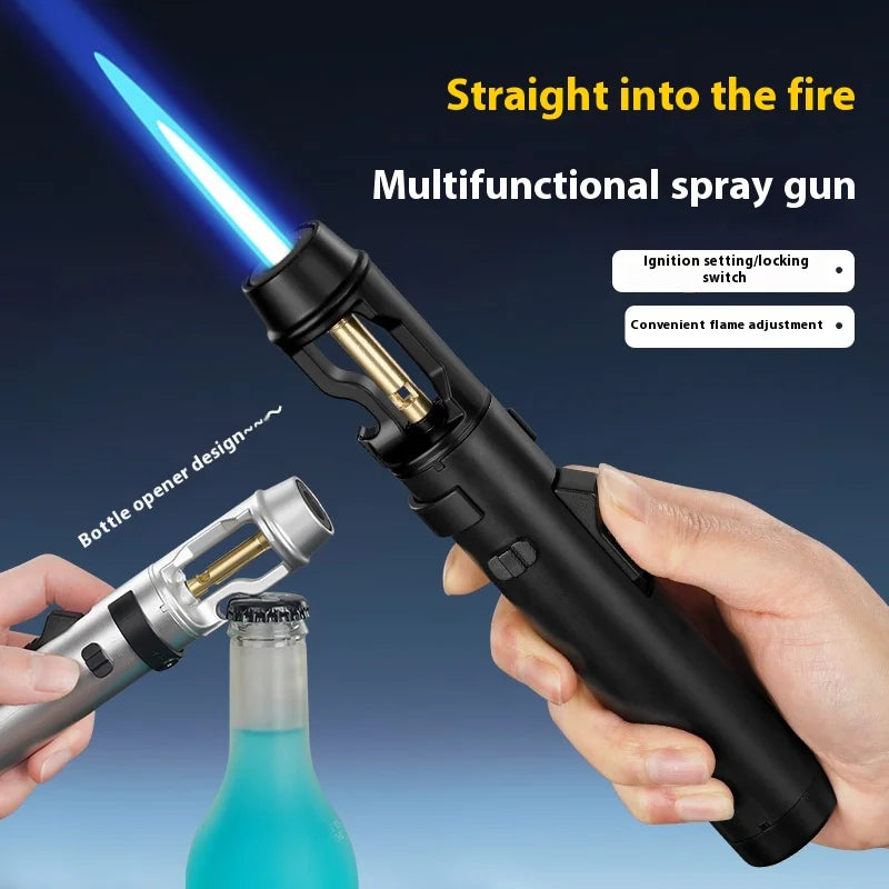 Powerful Metal Gas Lighter Windproof Kitchen Cooking Torch Flame Jet