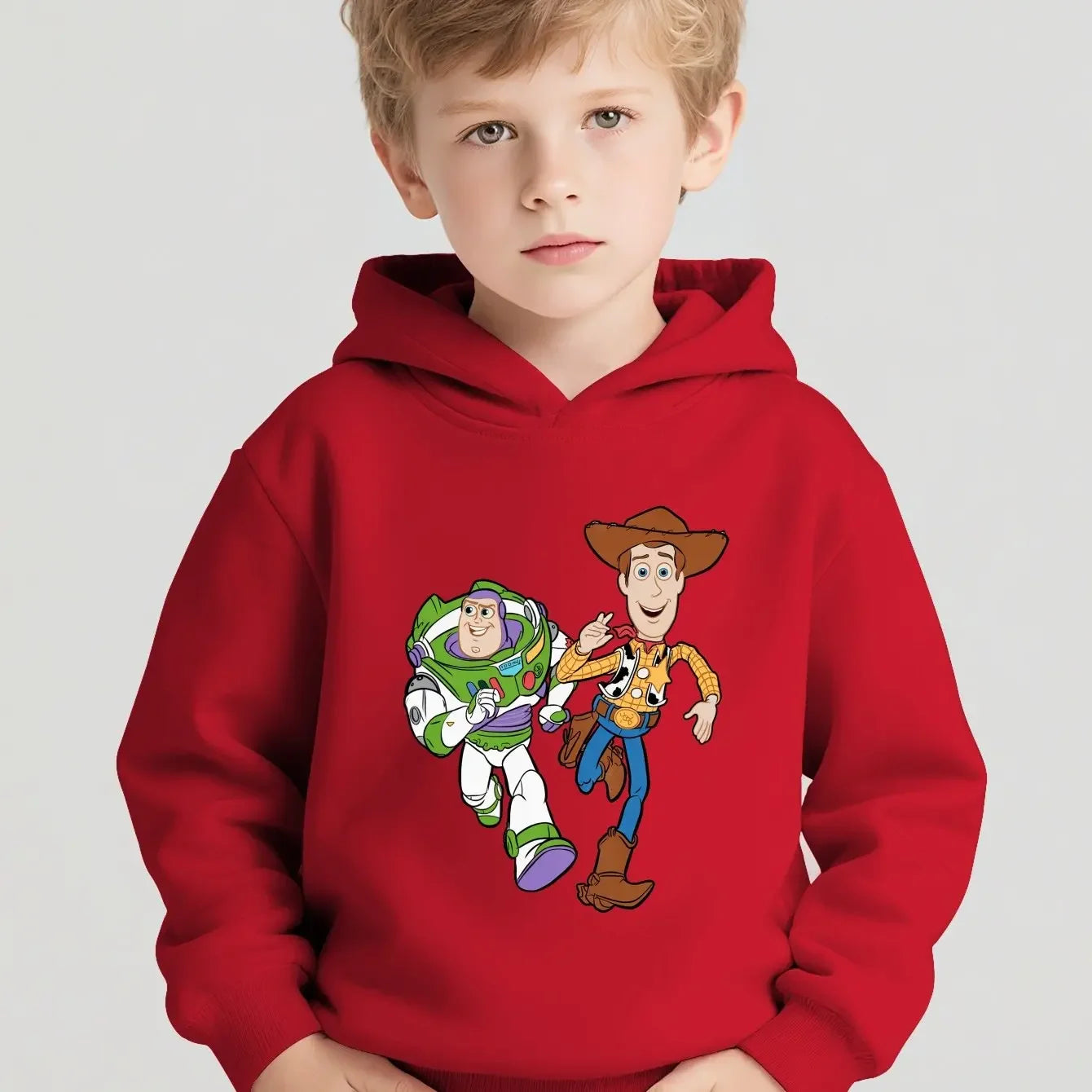 Fashionable Disney Children's Clothes Toy Story Comfortable Long-sleeved Pullovers for Boys Girls Warm Hoodies