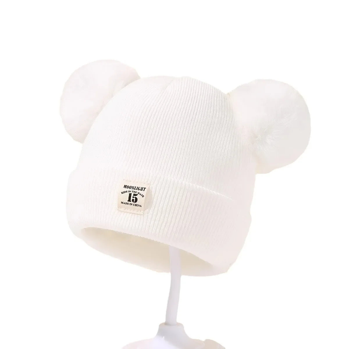 Solid Color Wool Knitted Bonnet Bebe Newborn Baby Hat Pompom Cute Winter Hat For Kids