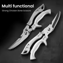 Multifunctional Stainless Steel Scissors BBQ Tongs Kitchen Tool Food