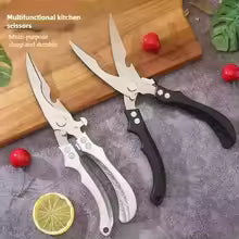 Multifunctional Stainless Steel Scissors BBQ Tongs Kitchen Tool Food